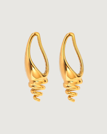 Lunara Shell Earrings – 18K Gold | Lightweight Coastal Statement - STUDIO JO STORE